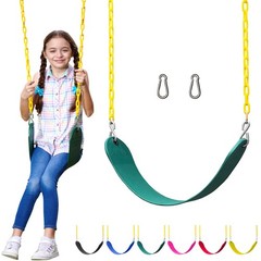 Jungle Gym Kingdom Green Swing Seat Replacement Kit w/ Heavy Duty Chains