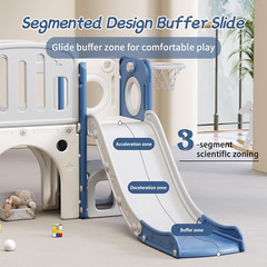 8 in 1 Toddler Slide,Kids Climber Slide with Storage Space and Non-Slip Steps,In
