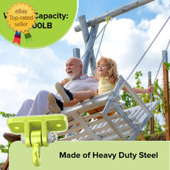 Swing Hangers for Wooden Sets Pack of 2 Heavy Duty Swingset Hardware with Lockin