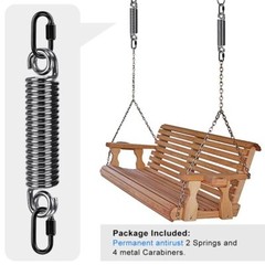 SELEWARE Swing Springs Heavy Duty Up to 500 lbs 2 Pack with Locking Carabiners