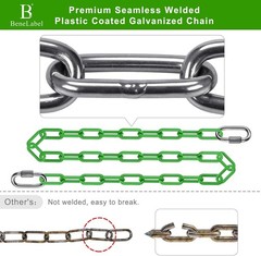 2Pcs 80″ Coated Swing Chain with Carabiners 1000 Lbs Capacity Heavy Duty Hanging