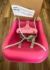 Little Tikes Swing 2-in-1 Snug and Secure Outdoor Baby Swing Magenta