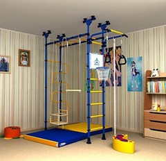 Children’s Indoor Home Gym Swedish Wall Playground Set 