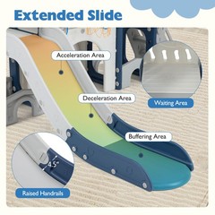 10 in 1 Toddler Slide Set w/Magnetic Whiteboard, Telescope Ring Toss for Ages 3+