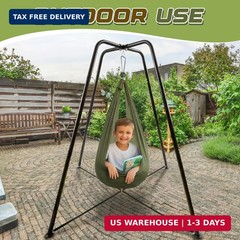 Sensory Swing Stand Frame with Pod Chair and Swings Set Kid Heavy Duty Metal Swi