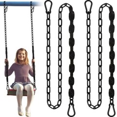 2Pcs 64″ Hanging Swing Chain with PE Sleeve’s Cover, Stainless Steel Chains w…
