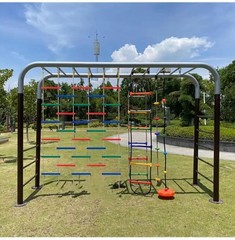 Innovative Rainbow Kids’ Wooden Rope Ladder – 3/4/5-Group Connectivity, 14-Inch