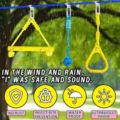 Ninja Warrior Obstacle Course for Kids – 12 Accessories & Slackline Set
