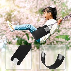 Heavy Duty Swing Seat Set – 2 Pcs, Metal Triangle Ring, 300lb Capacity, Outdoor