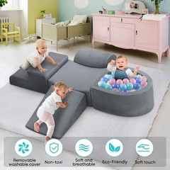 5 Pcs Toddler Soft Play Foam Climbing Blocks Climbing Toys Ball Pit for Toddlers