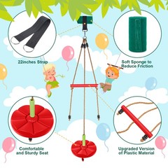 Tree Swing Set Disc Swing with Monkey Bars Accessories Rope Swing Outdoor Play