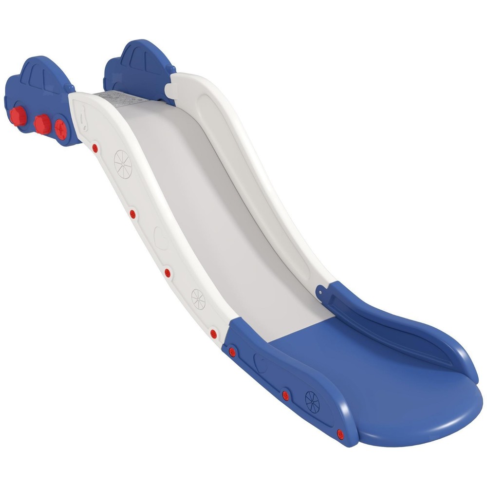 Blue Toddler Slide Indoor Long Sofa Slide for Kids Playroom HDPE Child Furniture