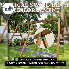EZ Frame Wooden Swing Accessories, A-Frame Bracket for Swing Set Swing Beam, Swi