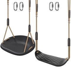 2 Pack Heavy Duty Plastic Swing Seats with Black a + Black B – 2 Pack