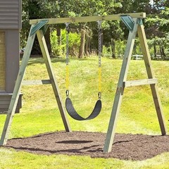 Heavy Duty Swing Seat with 66’’ Chain and Carabiners, A:black Swing Seat-1pack
