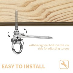 Heavy Duty Swing Hangers 1500 LBS 304 Stainless Steel – 180° Rotation for Yoga