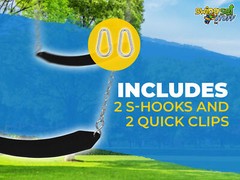 SWING SET STUFF INC RESIDENTIAL BELT SEAT BLACK WITH 5.5 FT. UNCOATED CHAIN 0126