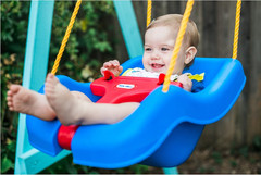 Little Tikes Snug N Secure Blue Swing 2 in 1 Baby Toddler Outdoor Seat