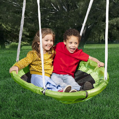 Surf N Swing Painted Steel 5 Station Kids Outdoor Backyard Swing and Play Set wi