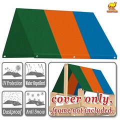 52″x94″ Multi-Color Replacement Tarp Canopy Wood Playset Roof Shade w Hardware