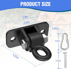 Heavy Duty Swing Hangers Kit with Bearings for Indoor/Outdoor Use – 8PCS Black