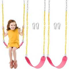 Heavy Duty Swing Seat Replacement 2 Pack Pink EVA Plastic Playground Accessories