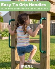 17 Inch Playground Accessories Metal Safety Handles – Long Green Grab Handle …
