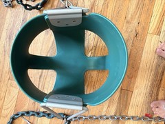 High Back Full Bucket Toddler Swing Seat with Coated Chains