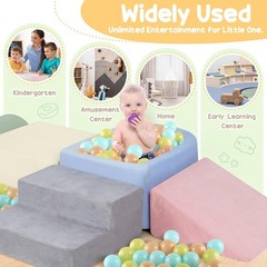 Soft Foam Climbing Blocks for Toddler Kid Baby Climbing Toys Block with Ball Pit