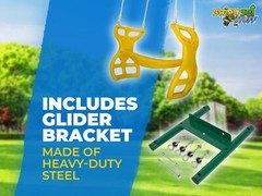 SWING SET STUFF INC GLIDER WITH ROPE KIT YELLOW fun outside backyard deal 0305