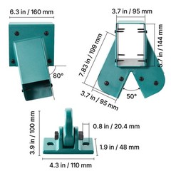 Uimoso Heavy-Duty A-Frame Swing Set Brackets with 4 Hangers, Green