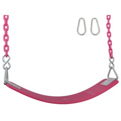 SWING SET STUFF INC COMMERCIAL POLYMER SEAT WITH 5.5 FT COATED CHAIN (PINK) 0316