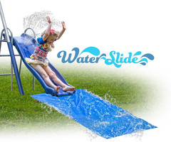 Free N’ Swing plus with 5′ Water Slide and 6′ Sliding Tarp – 7 User / 5 Station,