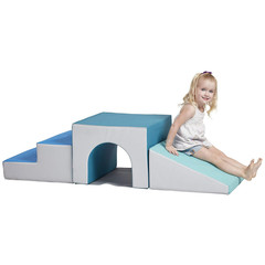 Softzone Single Tunnel Climber, Toddler Playset, Contemporary, 3-Piece
