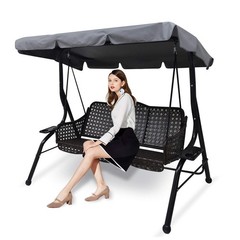 Patio Swing Chair Canopy ,3 Seat Outdoor Porch Swing Seat Canopy Cover,Waterp…