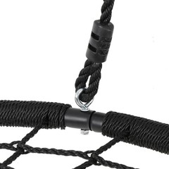 40″ Spider Web Tree Swing Outdoor Saucer Net Swing Platform for Kids Adult Black