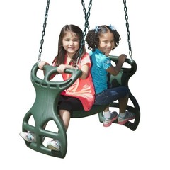 Swing-N-Slide WS 3452 Dual Glider Swing, 2-Person, 150 lb, Green