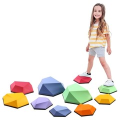 Kids Balance Stepping Stones – Indoor/Outdoor Coordination & Strength Blocks, No