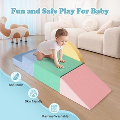 Climbing Toys for Toddlers 1-3, Foam Climb Blocks for Baby，4-Piece Baby Climb…