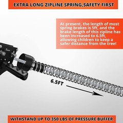Trsmima Heavy Duty Stainless Steel Zipline Spring Brake Extra Long 6.5