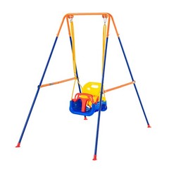 Uimoso Swing Sets for Backyard 3 in 1 Toddler Swing Set with 4 Sandbags Foldable