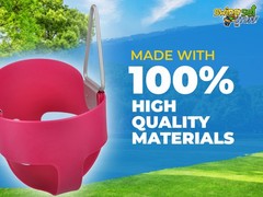 SWING SET STUFF HIGHBACK FULL BUCKET SEAT PINK parks playground toddler kid 0001