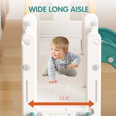 8 in 1 Toddler Slide Set, Kid Slide with Basketball, Indoor Playset for 1-3