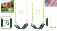 Swing Sets, Seat with 66 Inch Anti-Rust Chains Thermoplastic Coated, Support …