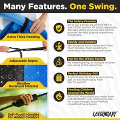 Family-Friendly Saucer Swing – 700 lbs Max Weight – Easy Install Outdoor/Indoor
