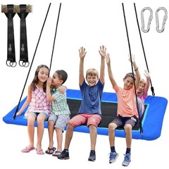 XL Rectangle Tree Swing – 700lb Capacity, Waterproof – Blue