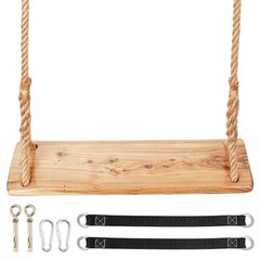 Wooden Tree Swing,500lbs Load Capacity Wooden Swing for Adults &