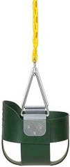 Heavy-Duty High Back Full Bucket Toddler Swing Seat | Coated Swing Chains Ful…