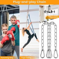 2 Pack 30 Inch Heavy Duty Chains for Swing, 440LB Hanging Chair Chain with 5/…