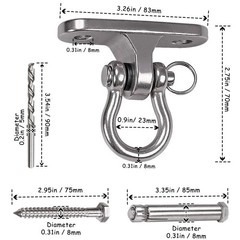 Gwongvvei Heavy Duty Swing Hanger Stainless Steel 304 Antirust, 1800 lb Capac…